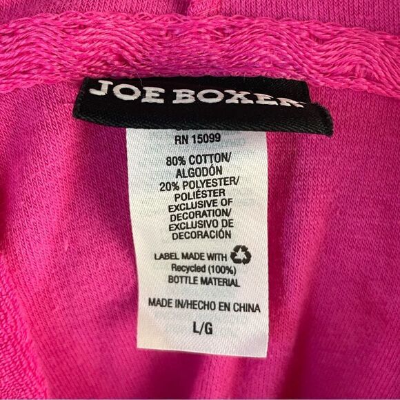 NWT Joe Boxer Pink Peace Sign Full Zip Hooded Jacket Size L Juniors - Picture 8 of 8